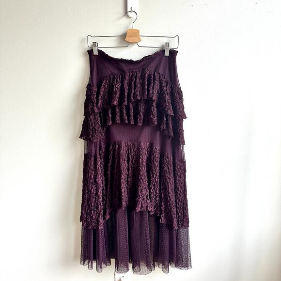 Free People Lace In Love Tier Maxi Skirt Sz S - Picture 1 of 5